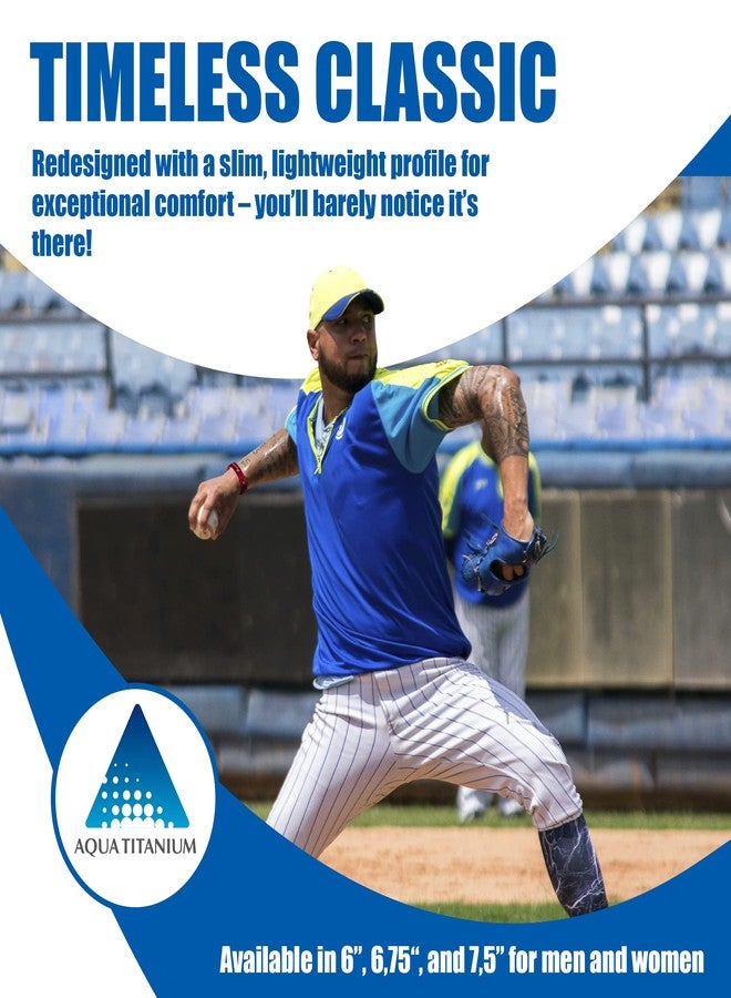 Phiten Titanium Classic Bracelet - Lightweight Elastic Sport Wristband with Aqua-Titanium Technology for Alternative Healing - Blue, 6.75 Inch - Image 3