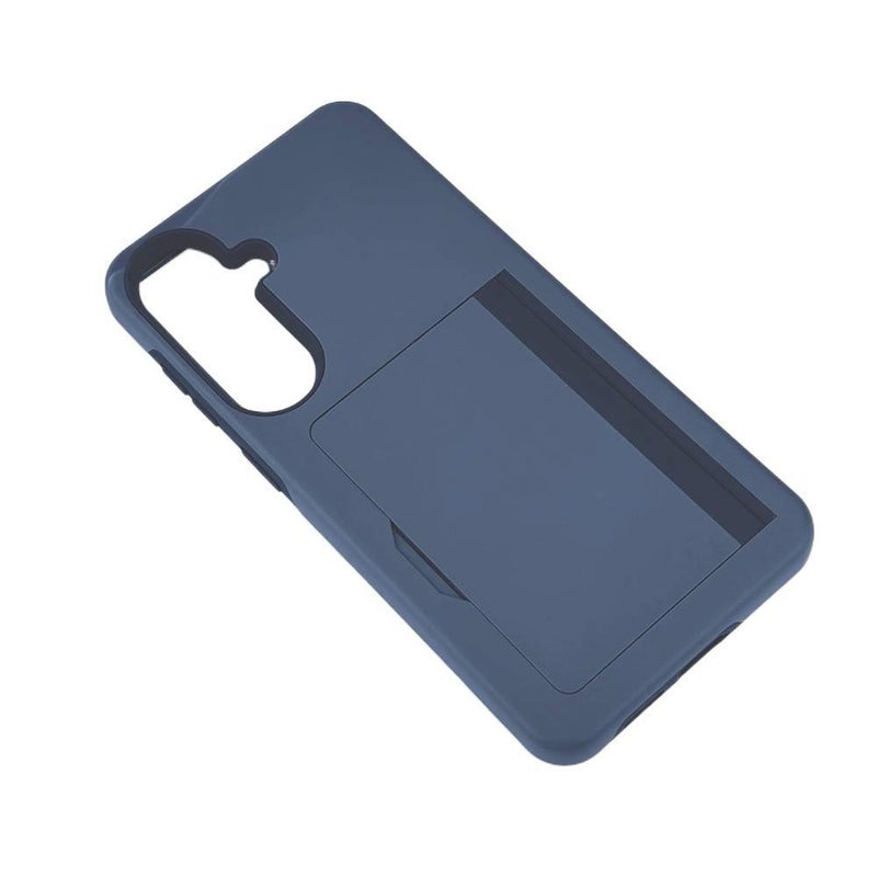 غطاء واقي | TPU+PC | Cyan | حامل بطاقات | حماية من السقوط | مقاوم للصدمات لـ Samsung Galaxy A72 - Image 1