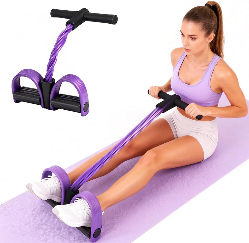 FateFan Multifunction Tension Rope - 6-Tube Elastic Yoga Pedal Puller Resistance Band for Fitness