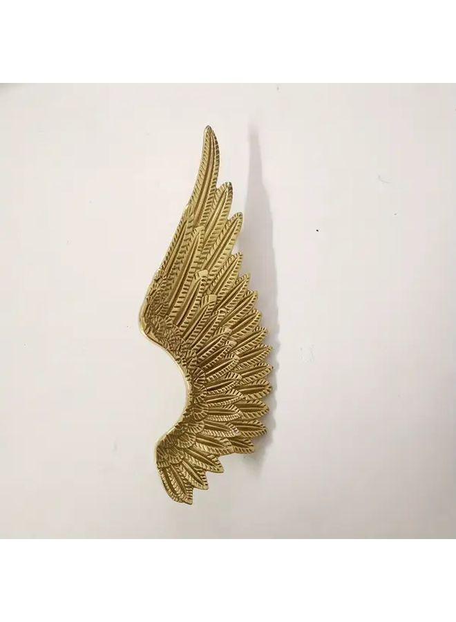 Brass Left Wing Handle With Double Hole Drawer Pull Feather Design Heavy Duty Decorative Cabinet Knob For Dressers Cabinets Wardrobes Shoe Storage Liquor Storage - Image 5