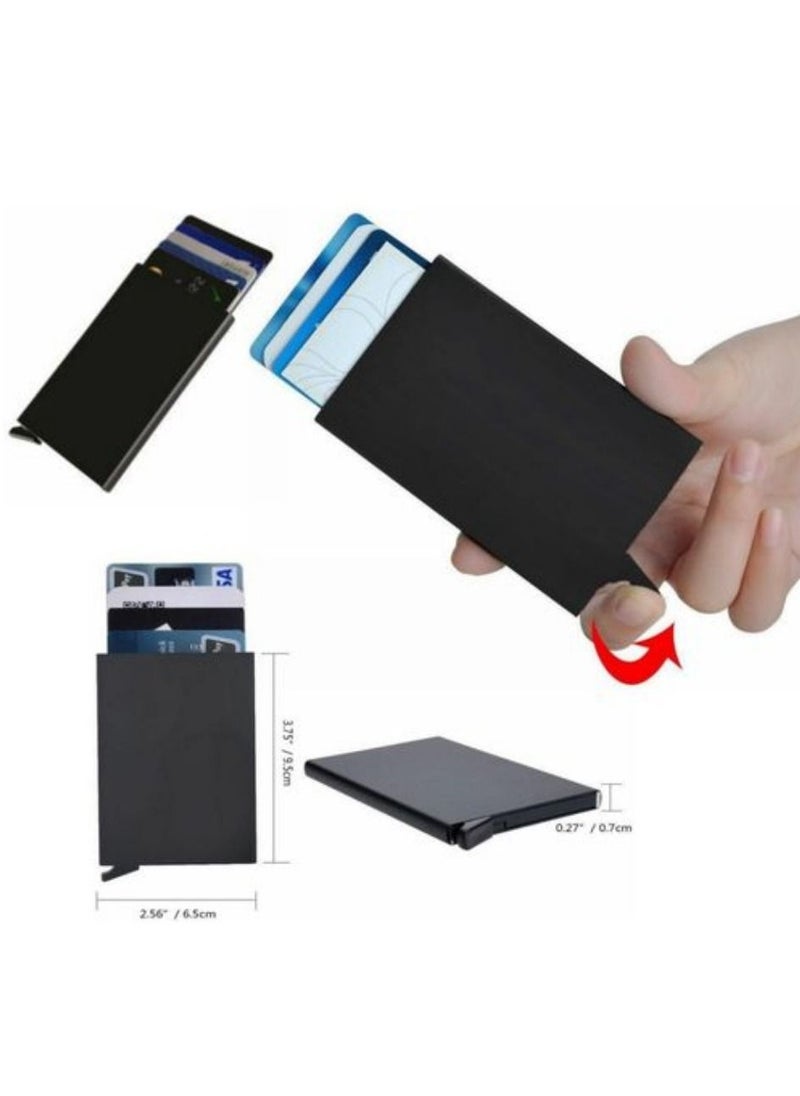 ماركة غير محددة محفظة حامل بطاقات الائتمان مع حماية Rfid، بنقرة واحدة تنزلق من 6 إلى 8 بطاقات  - Image 1