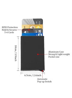 Generic Credit Card Holder Wallet With Rfid Protection, One Click 6 to 8 Cards Slide Out  - Image 3
