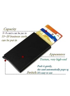 Generic Credit Card Holder Wallet With Rfid Protection, One Click 6 to 8 Cards Slide Out  - Image 4