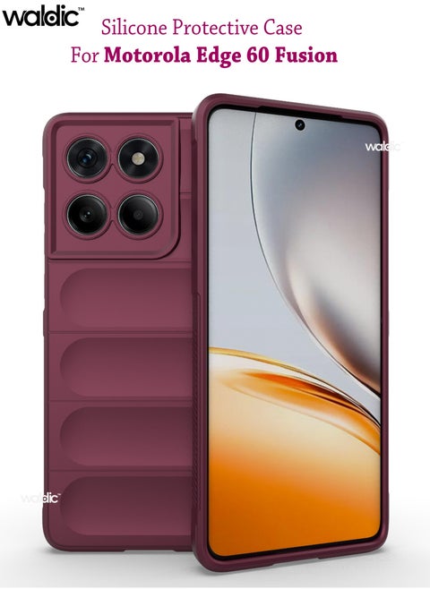 Motorola Edge 60 Fusion Premium Case | Premium Silicone Case Cover Designed for Motorola Edge 60 Fusion | Motorola Edge 60 Fusion Case Camera and Drop Protection Thin Protective Back Cover Case for Motorola Edge 60 Fusion - Red