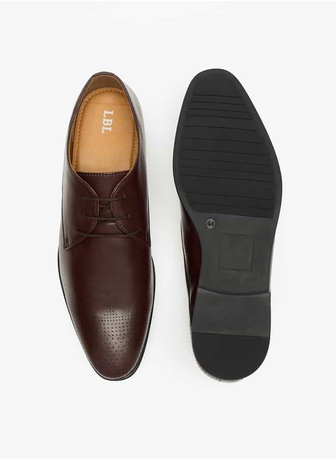 LBL by Shoexpress Men Solid Lace-Up Derby Shoes  - Image 4