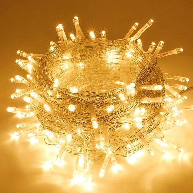 VELOCIOUS Velocious 12 Meter 40 Feet Long LED Power Pixel Serial String Light 360 Degree Light in Bulb Copper Led Pixel String Light for Home DecorationDiwaliChristmasWarm White Pack of 1  - Image 1