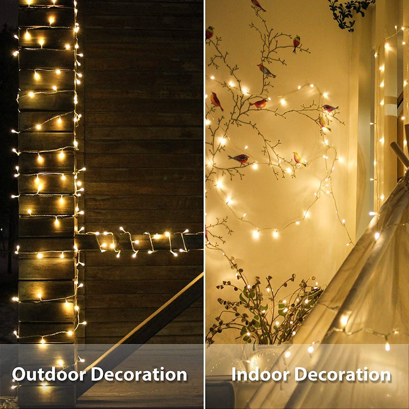 VELOCIOUS Velocious 12 Meter 40 Feet Long LED Power Pixel Serial String Light 360 Degree Light in Bulb Copper Led Pixel String Light for Home DecorationDiwaliChristmasWarm White Pack of 1  - Image 3