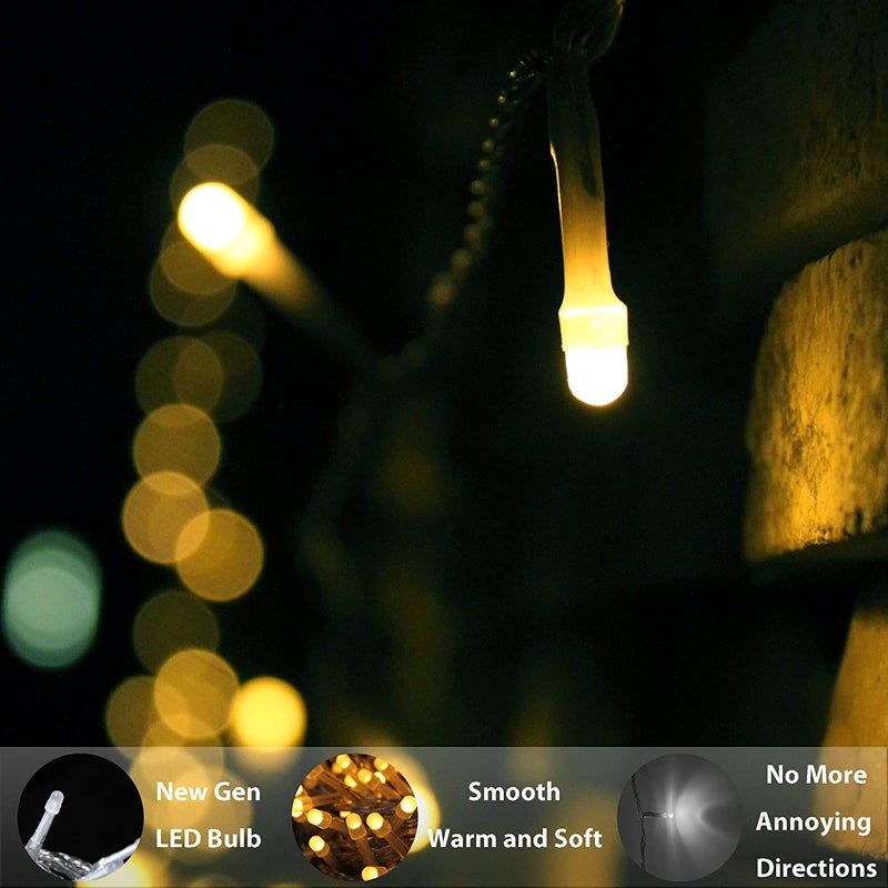 VELOCIOUS Velocious 12 Meter 40 Feet Long LED Power Pixel Serial String Light 360 Degree Light in Bulb Copper Led Pixel String Light for Home DecorationDiwaliChristmasWarm White Pack of 1  - Image 4