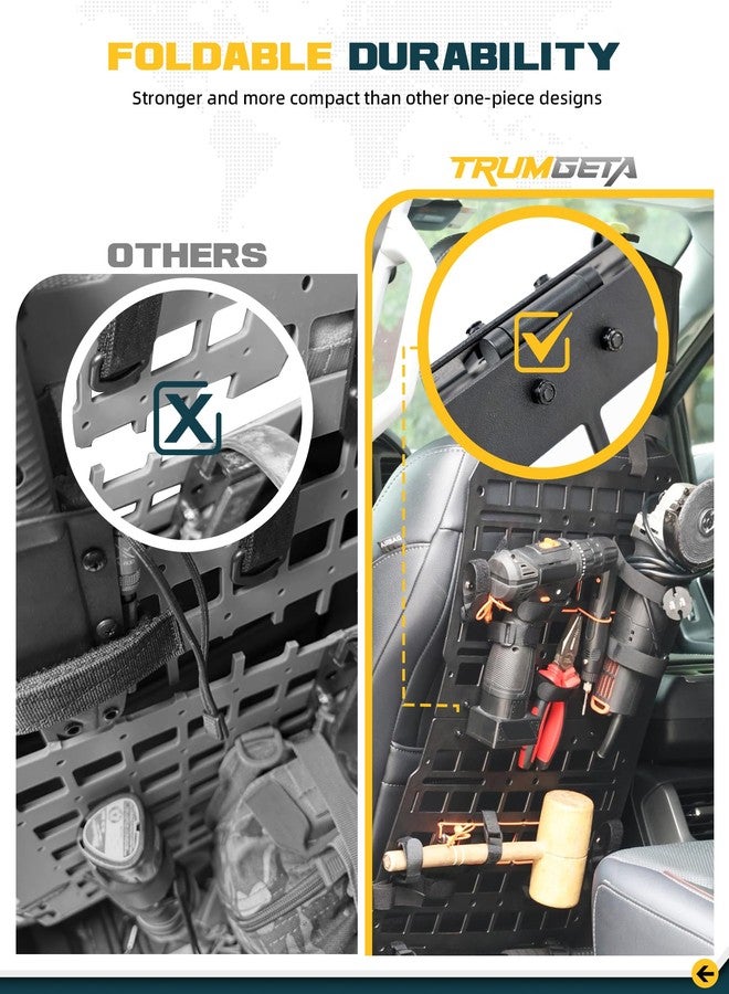 Trumgeta Rigid MOLLE Panel & Headrest MOLLE Panel For Truck Pickup Vehicles Universal Truck Seat Back Organizer - Image 3
