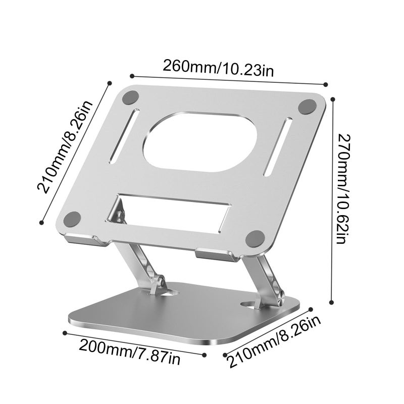 Black Laptop Stand Active Cooling Holder For 17 Inch Laptops Tablets Notebooks Home Office Bracket - Image 4