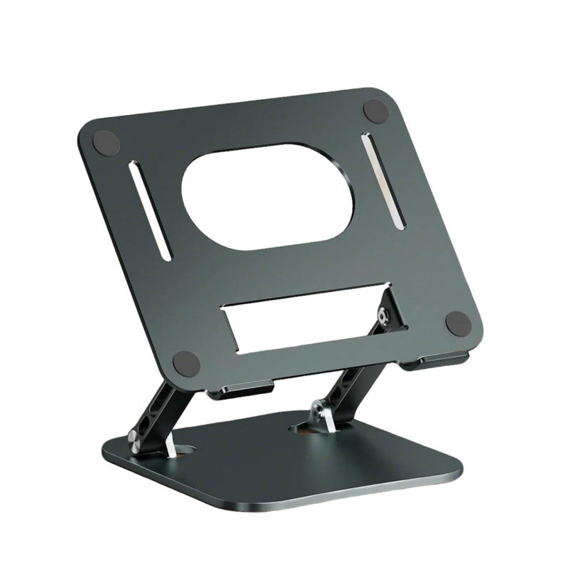 Black Laptop Stand Active Cooling Holder For 17 Inch Laptops Tablets Notebooks Home Office Bracket - Image 2