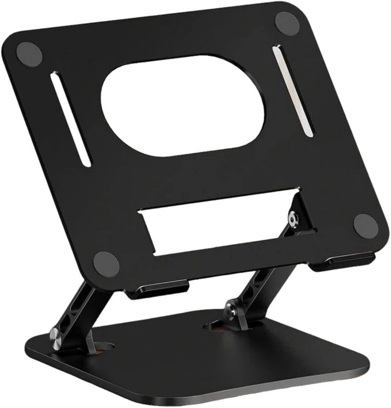 Black Laptop Stand Active Cooling Holder For 17 Inch Laptops Tablets Notebooks Home Office Bracket - Image 1