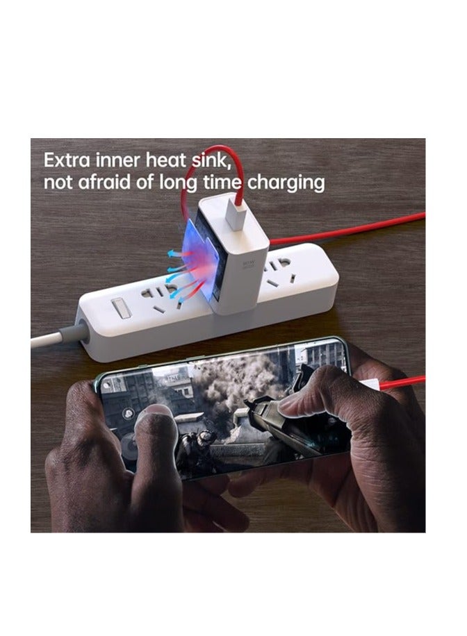 محول طاقة SUPERVOOC 80W لهواتف OnePlus، كابل شحن Warp USB C بطول 1 متر لهواتف OnePlus، شاحن حائط نوع A سريع الشحن لهواتف OnePlus Nord 3 2T CE 4 3 2 Lite 15 14 13 12 12R 11 10T 10 9 Pro 8T 7 7 Pro وهواتف Oppo/Realme الذكية. - Image 4