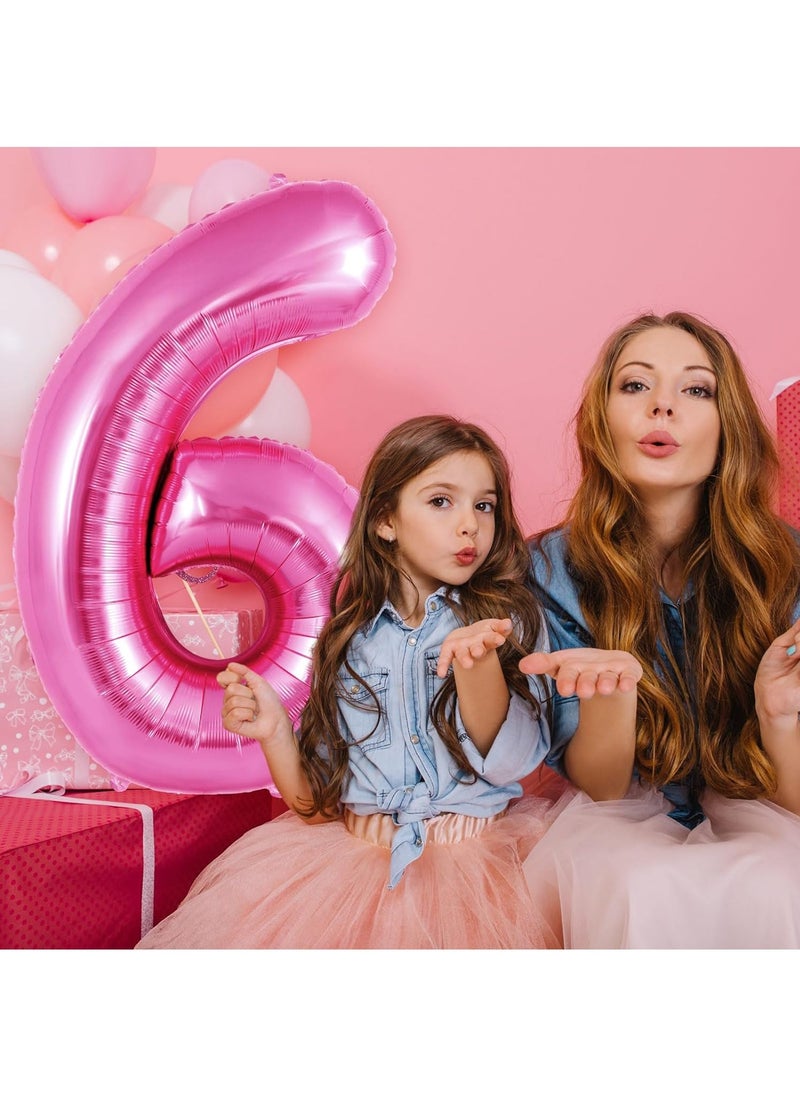 40 Inch Gold Digit Helium Foil Birthday Party Balloons Number 6  - Image 4
