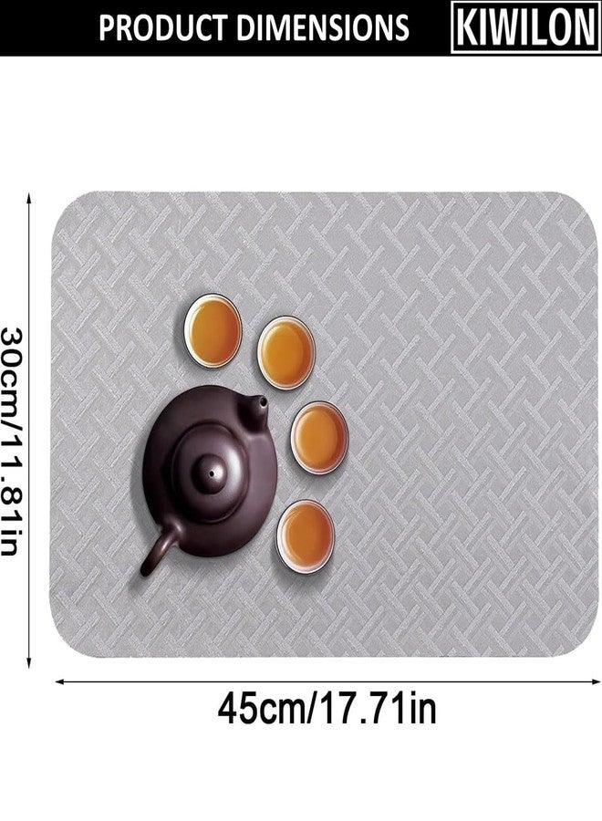 Kiwilon Dining Table Placemats - Set of 6 Premium Polyester Placemats | Stain Resistant & Waterproof Mats for Kitchen Table | Perfect Tablemats for Home & Kitchen Décor | Grey Color Dining Table Mats - Image 2