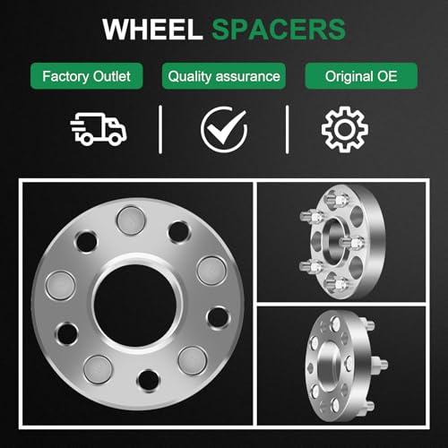 SCITOO 1.25 inch Wheel Spacers 5x4.5 2X for ford Explorer 2020-2023,for ford for Mustang 2015-2023,for ford GT 2017-2020,for Lincoln Aviator Bore 70.5mm Studs 14x1.5 5x114.3 Wheel Spacers Adapters - Image 3