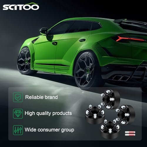 SCITOO 1.25 inch Wheel Spacers 5x4.5 2X for ford Explorer 2020-2023,for ford for Mustang 2015-2023,for ford GT 2017-2020,for Lincoln Aviator Bore 70.5mm Studs 14x1.5 5x114.3 Wheel Spacers Adapters - Image 2