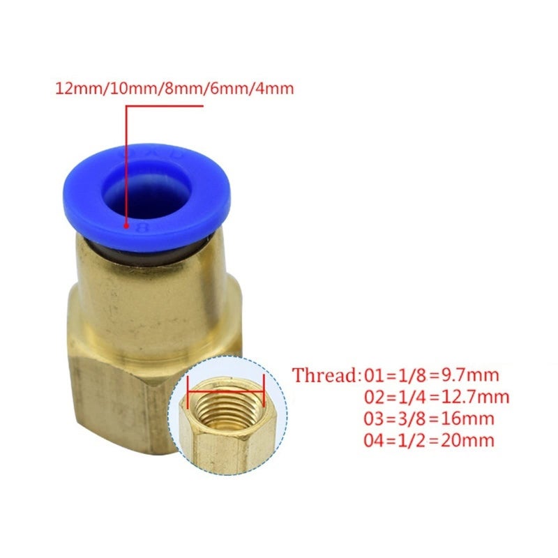 Pneumatic Quick Connect Fitting Male Female Thread Hose Pipe Connector - Image 3