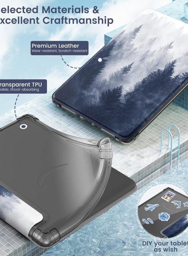 MoKo Case for 6" Kindle (11th Generation-2024/2022 Release), Ultra Clear Soft Flexible Transparent TPU Back Cover Light Shell with Auto Wake/Sleep for Kindle 11th Generation 2024, Gray Forest - Image 4