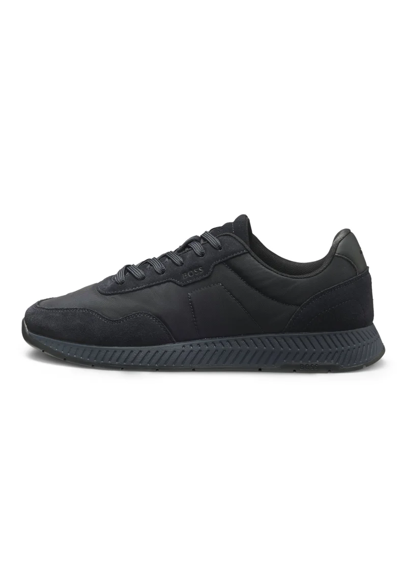 بوس Padded nylon trainers with suede trims