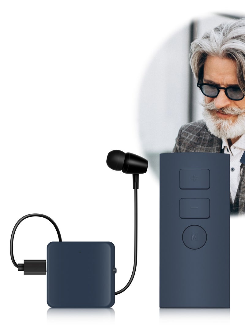 Britzgo Britzgo 【Innovative Remote-Control】 Split-Style Hearing Aid with Collar Clip + Comfortable Earphone Wire + Remote Volume/Mode Adjustment – Rechargeable Hearing Amplifier Designed for Seniors  - Image 1