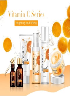 Mond'sub 6-Piece Vitamin C Anti-Aging Skin Care Set Orange/White  - Image 1