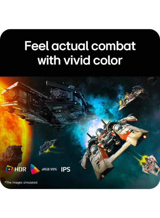 LG 27 inch Ultragear Full HD (1920 x 1080) IPS Gaming Monitor, 144Hz (O/C), 1ms MBR, NVIDIA G-Sync Compatible, AMD FreeSync, HDR10, HDMI, DisplayPort, Slim Stand 27G411A- black - Image 3