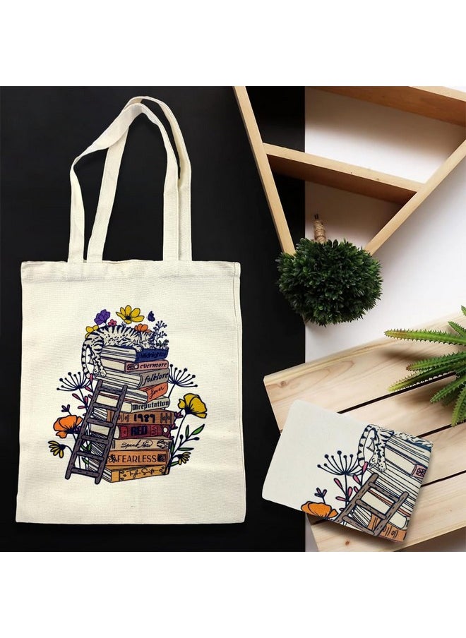PALAY - PALAY® Taylor Tote Bag with Zipper Inner Pocket Singer Album Inspired Fans Gifts Music Lovers Reusable Canvas Bags - Image 1
