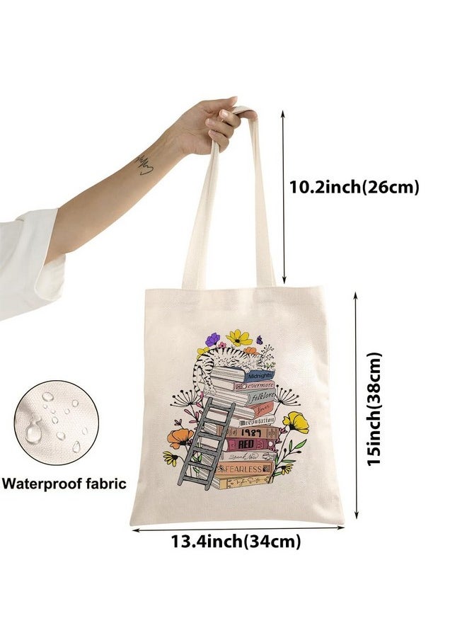 PALAY - PALAY® Taylor Tote Bag with Zipper Inner Pocket Singer Album Inspired Fans Gifts Music Lovers Reusable Canvas Bags - Image 1