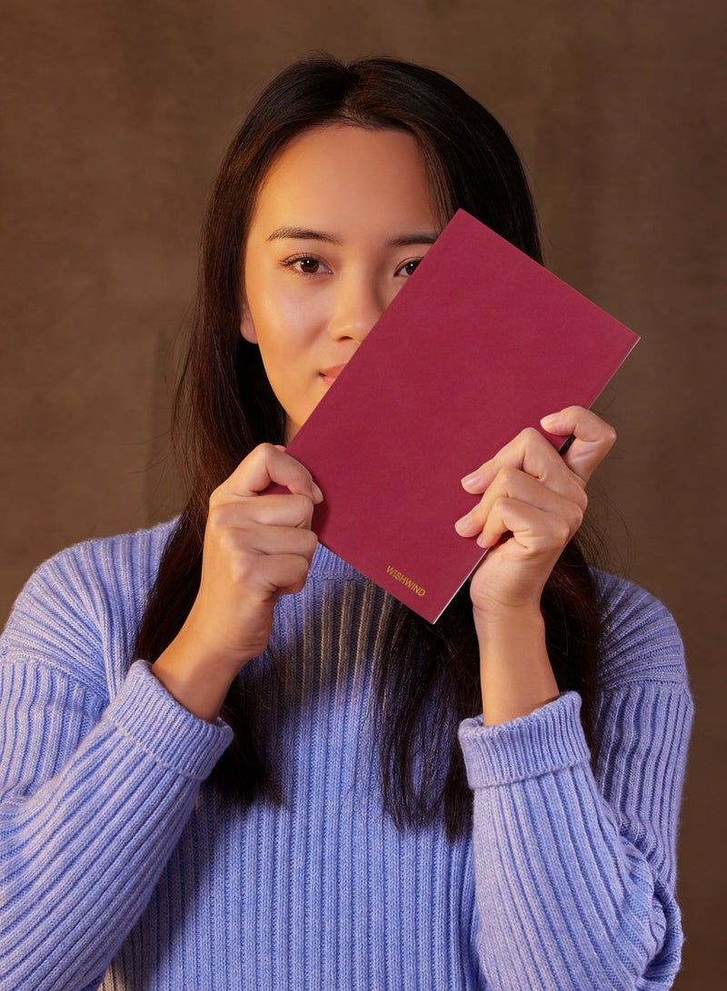 WISHWIND Elegant PU Leather Executive Journal Notebook – Premium Daily Diary for Men & Women | Compact 21x15 cm | Ideal for School, Travel, Business, Work & Home Writing (Burgundy, Large) - Image 5
