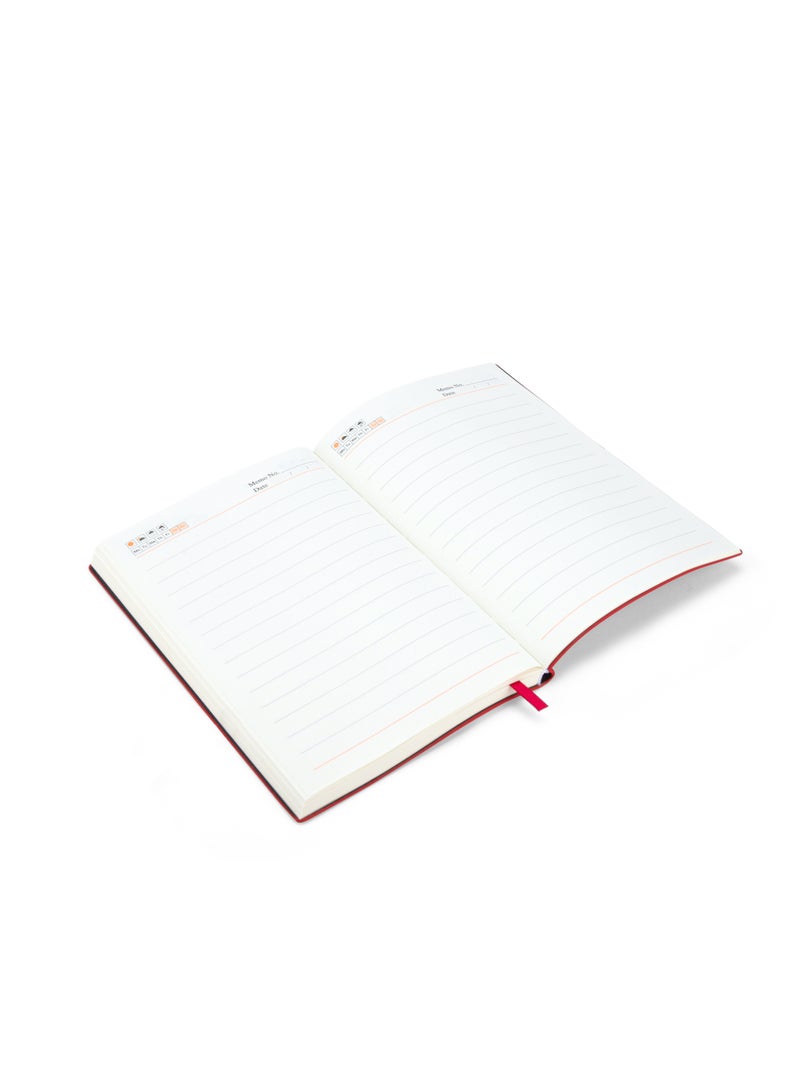 WISHWIND Elegant PU Leather Executive Journal Notebook – Premium Daily Diary for Men & Women | Compact 21x15 cm | Ideal for School, Travel, Business, Work & Home Writing (Burgundy, Large) - Image 3