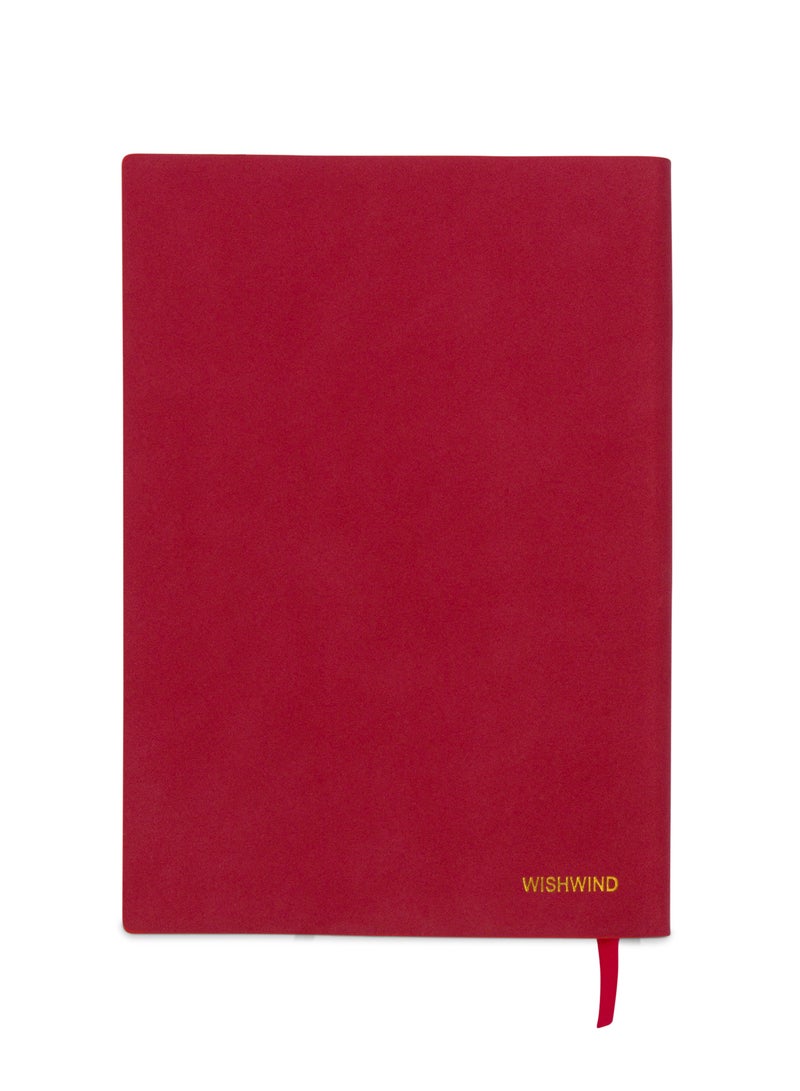WISHWIND Elegant PU Leather Executive Journal Notebook – Premium Daily Diary for Men & Women | Compact 21x15 cm | Ideal for School, Travel, Business, Work & Home Writing (Burgundy, Large) - Image 1