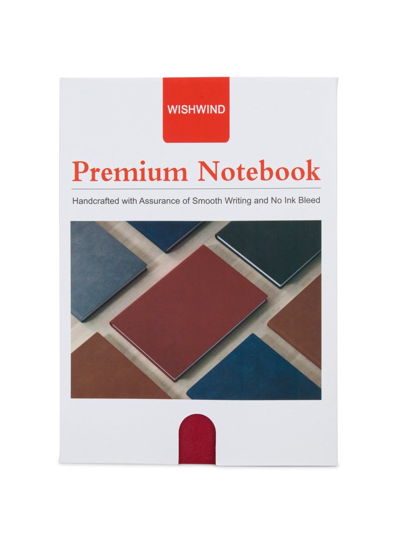 WISHWIND Elegant PU Leather Executive Journal Notebook – Premium Daily Diary for Men & Women | Compact 21x15 cm | Ideal for School, Travel, Business, Work & Home Writing (Burgundy, Large) - Image 2