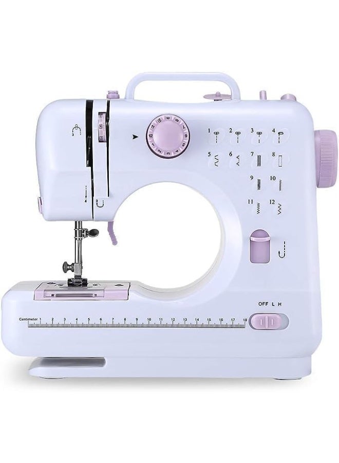 MOMENT Mini Sewing Machine Portable Sewing Machine, 12 Built-In Stitches Small Sewing Machine Double Threads And Two Speed Multi-Function Mending Machine With Foot Pedal For Kids, Women - Image 1
