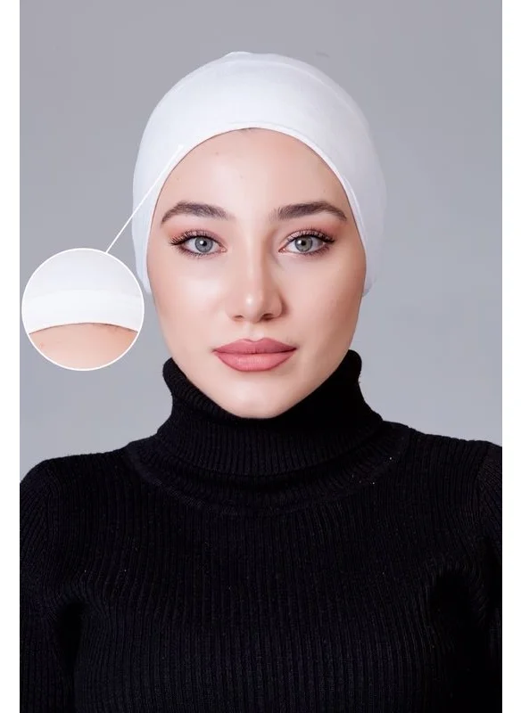 ناناك White Lycra Non-Slip Bonnet