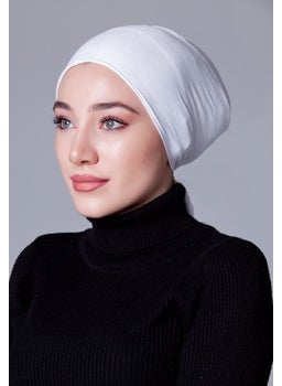 Nanak White Lycra Non-Slip Bonnet  - Image 4