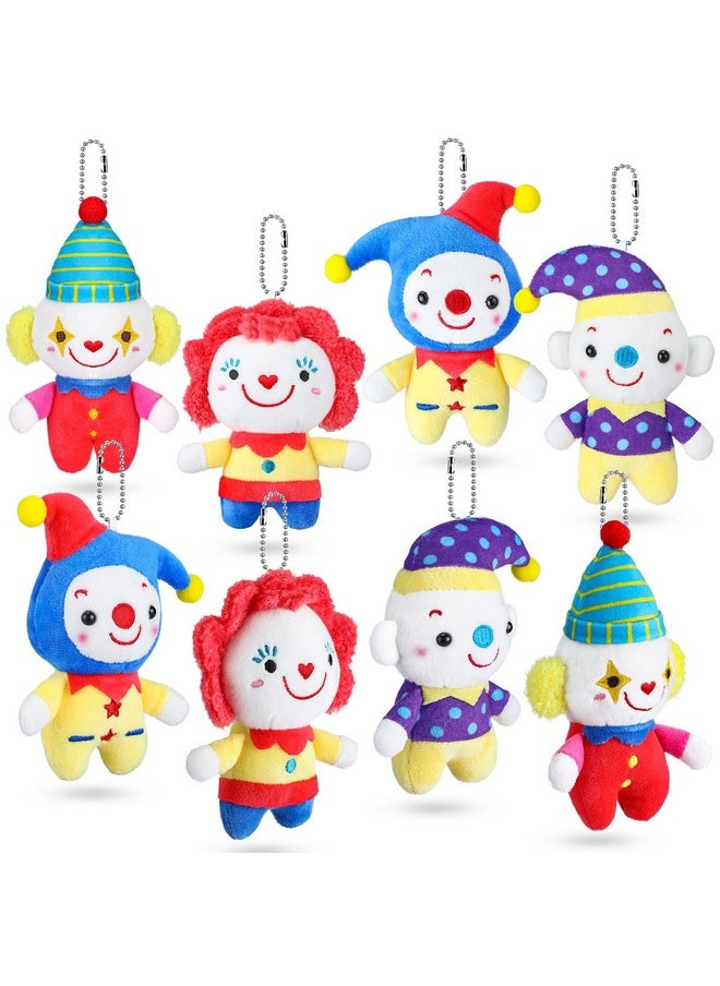 Zomiboo - 8 Pack Cute Clown Plush Doll, Stuffed Circus Clown Plush Toy Doll For Halloween Carnival Birthday Holiday Party Favors Gift Decoration - Image 1