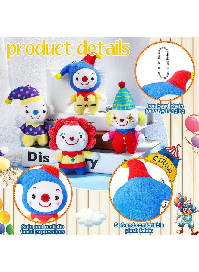 Zomiboo - 8 Pack Cute Clown Plush Doll, Stuffed Circus Clown Plush Toy Doll For Halloween Carnival Birthday Holiday Party Favors Gift Decoration - Image 1