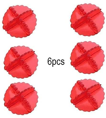 daesgesage كرات غسيل الغسالة الناعمة لتنظيف الملابس وتجفيفها وفصل التشابك قابلة لإعادة الاستخدام كرة سيليكون لتنظيف الأقمشة غسالة سريعة التجفيف 6 قطع - Image 2