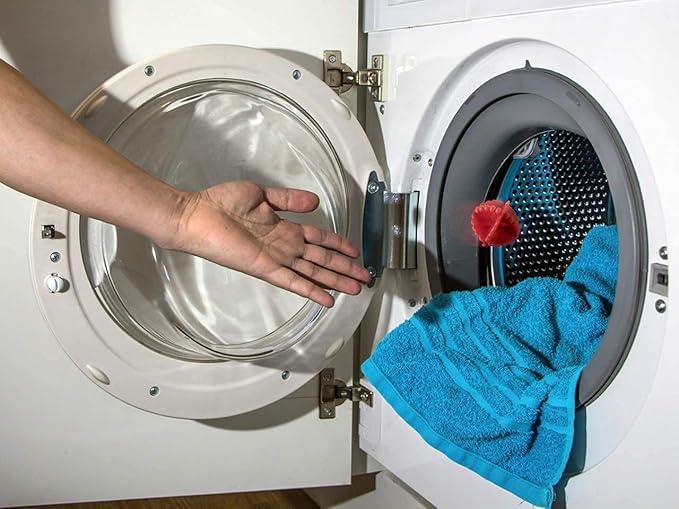 daesgesage كرات غسيل الغسالة الناعمة لتنظيف الملابس وتجفيفها وفصل التشابك قابلة لإعادة الاستخدام كرة سيليكون لتنظيف الأقمشة غسالة سريعة التجفيف 6 قطع - Image 5