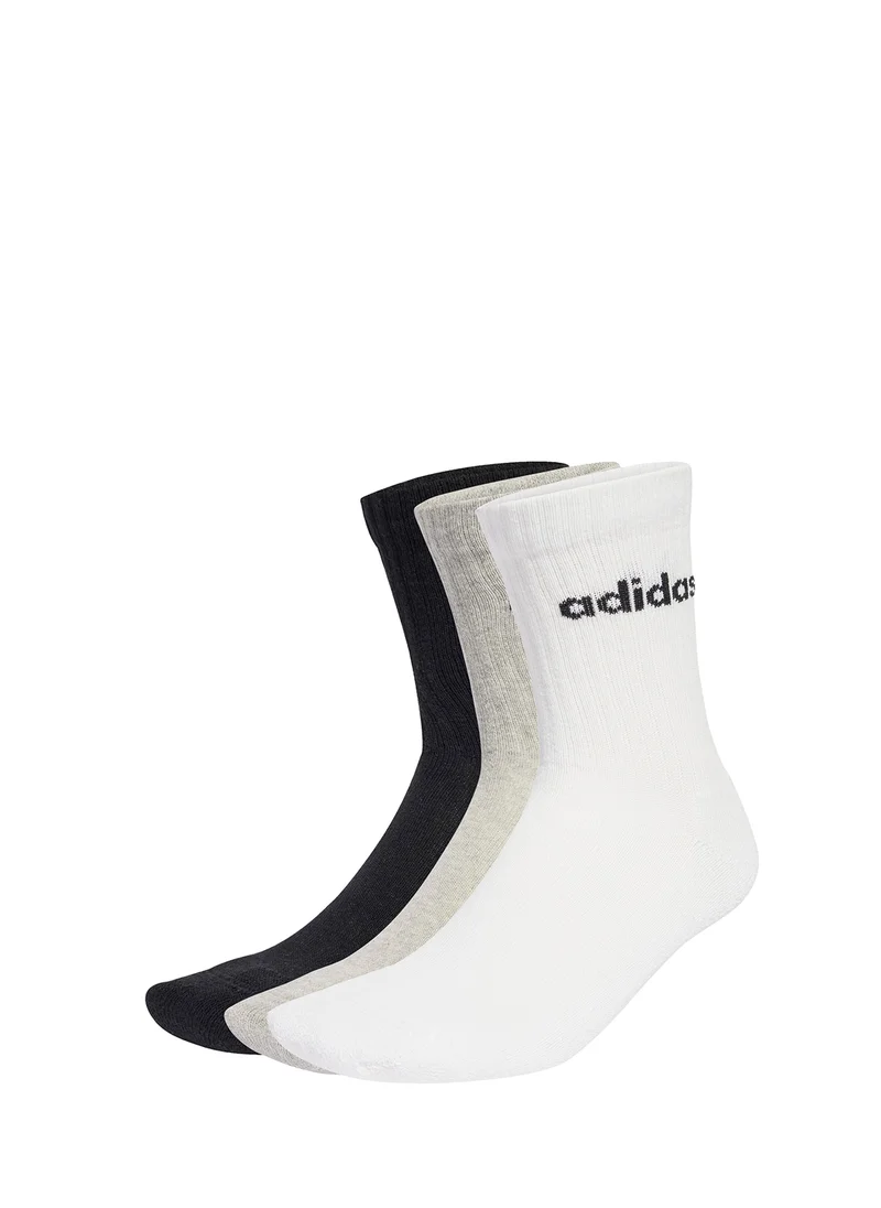 اديداس 6 Pack Linear Cushioned Crew Socks
