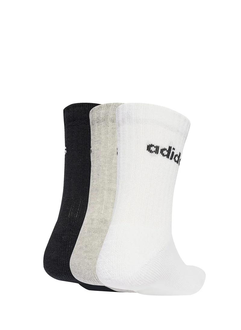 اديداس 6 Pack Linear Cushioned Crew Socks