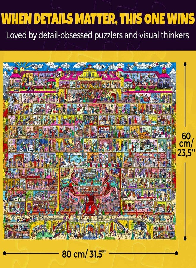 QUOKKA 1000 Piece Jigsaw Puzzle for Adults Mythories Hotel Budapets - Premium Box Packaging with Extra Fun Challenges, Perfect for Relaxation, Creativity & Gift Giving - Image 3