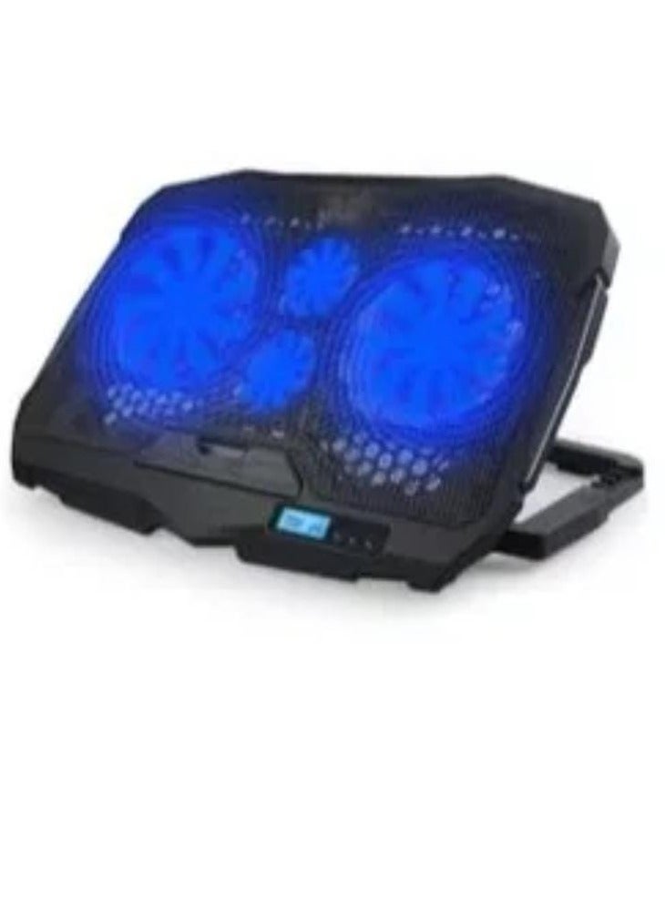 Haing وسادة تبريد لابتوب S-18 – 4 مراوح، شاشة LED، تعمل بالطاقة USB، قاعدة قابلة للتعديل – تدعم أجهزة اللابتوب من 15.6” إلى 17” - Image 2
