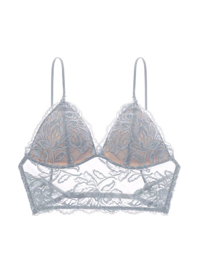 European And American Backless Multi-wear Underwear Women's Triangle Cup Without Steel Ring Thin Sling Beautiful Back Lace Bra