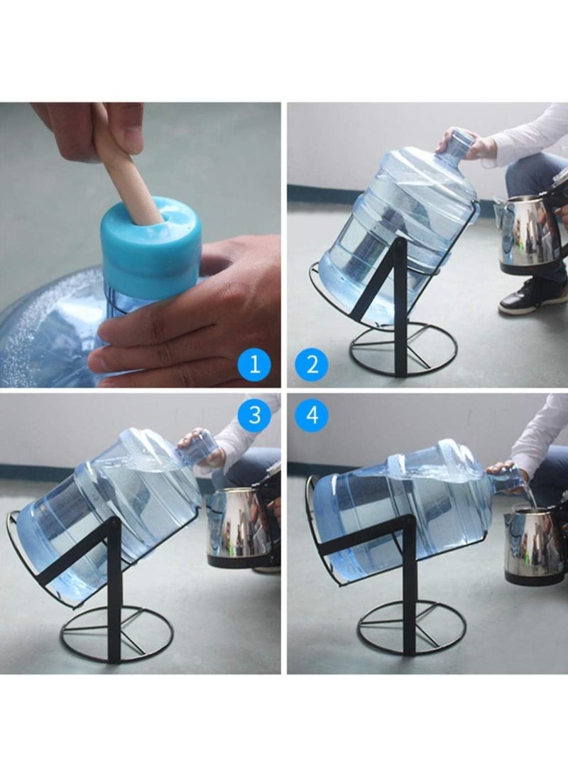 Metal Water Jug Stand with Non-Slip Grip for 5-Gallon Bottles – Heavy Duty Countertop Water Dispenser Rack for Home, Office & Kitchen - Image 3