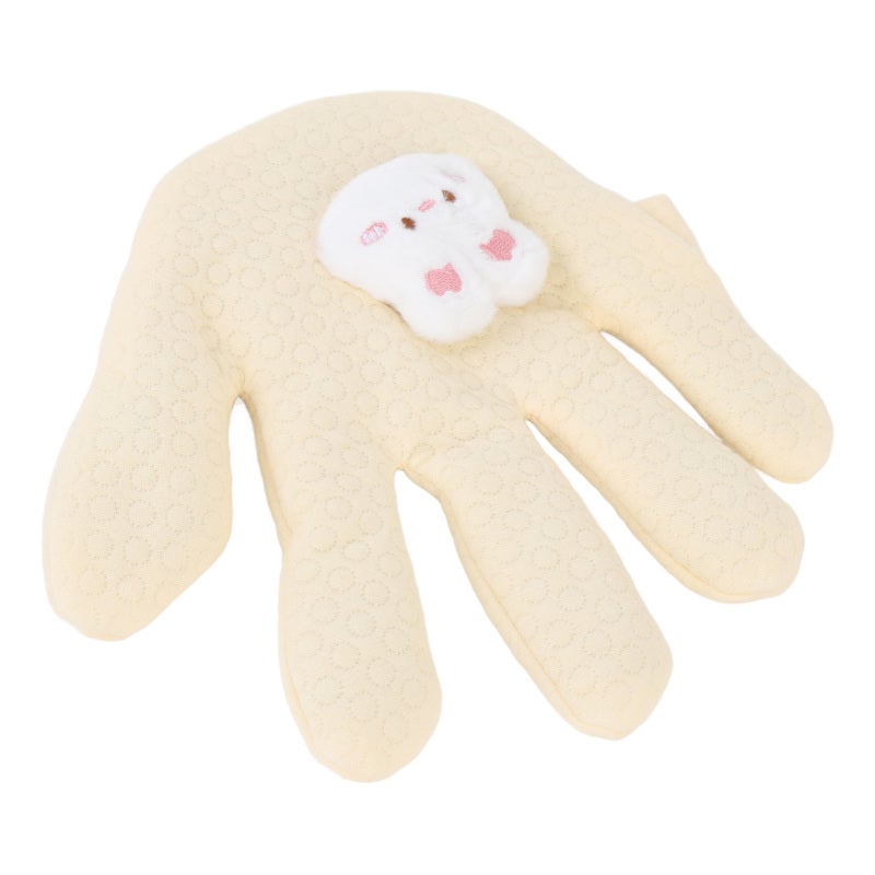 Infant Sleep Palm Hand Shape Glove Pillow Semen Cassiae Filling Parent Child Interaction Doll Toy for Cuddling Sleeping Beige - Image 2