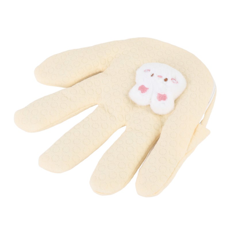 Infant Sleep Palm Hand Shape Glove Pillow Semen Cassiae Filling Parent Child Interaction Doll Toy for Cuddling Sleeping Beige - Image 5