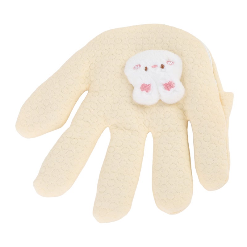 Infant Sleep Palm Hand Shape Glove Pillow Semen Cassiae Filling Parent Child Interaction Doll Toy for Cuddling Sleeping Beige - Image 4