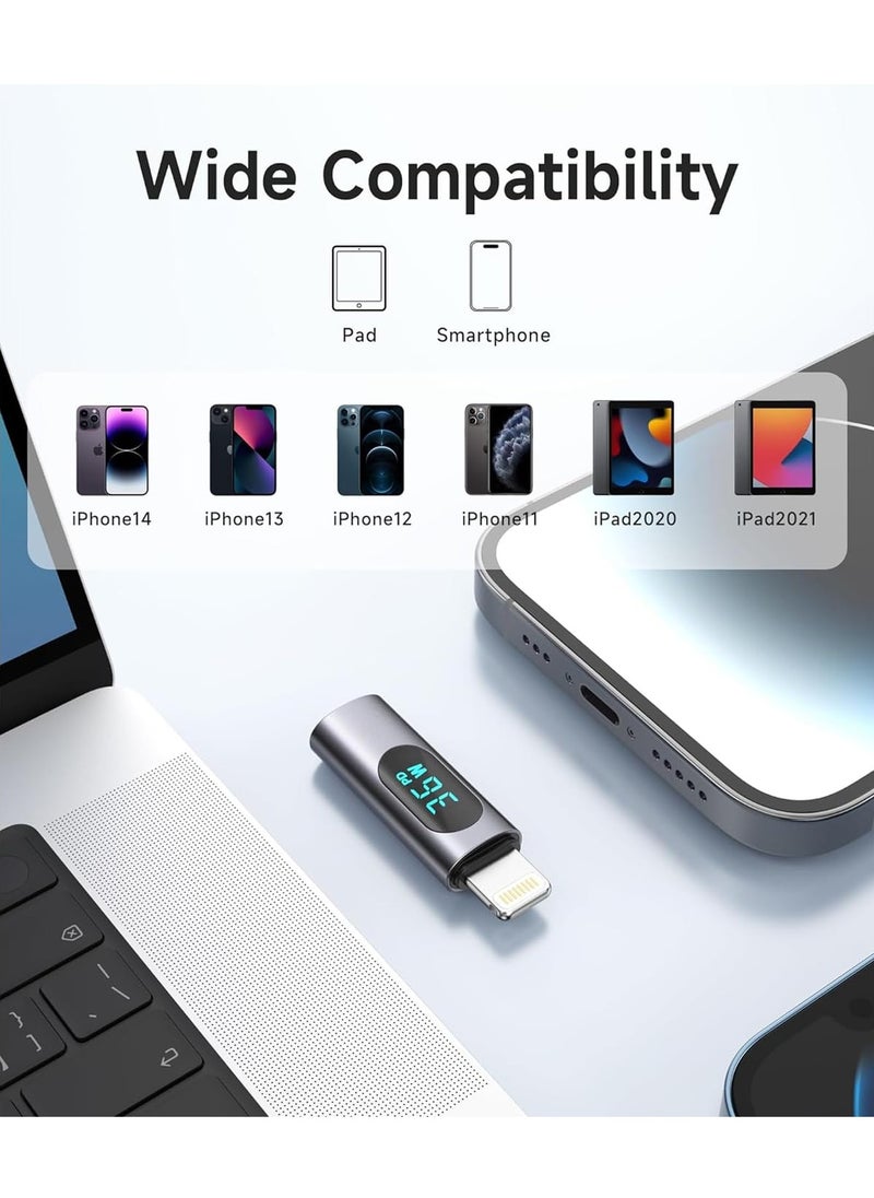 erorex - USB C to Lightning Adapter, USB C Male to Lightning Female Adapter,for iPad Pro iPhone 15 Pro Max MacBook Pro Laptop and All USB C Cable - Image 1